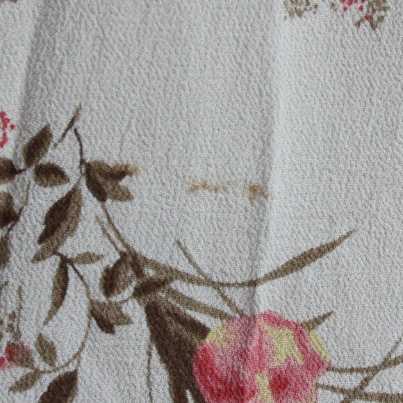 Reformation Leila Ivory Pink Floral Print Inka Midi Dress Smocked Slit Crepe XL - Picture 8 of 16